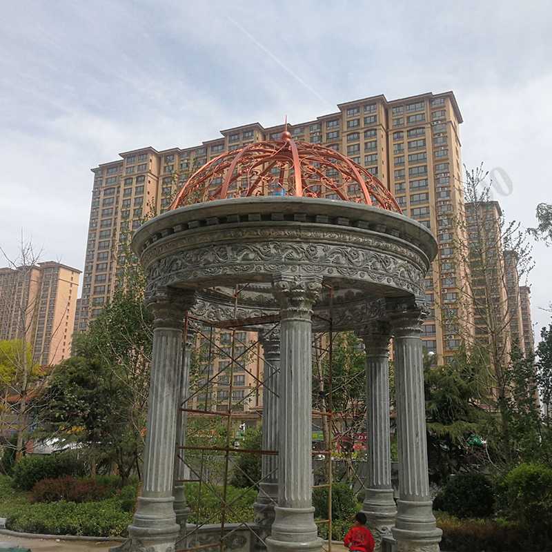 歐式景觀亭子，小區(qū)石雕涼亭，大理石石材亭子