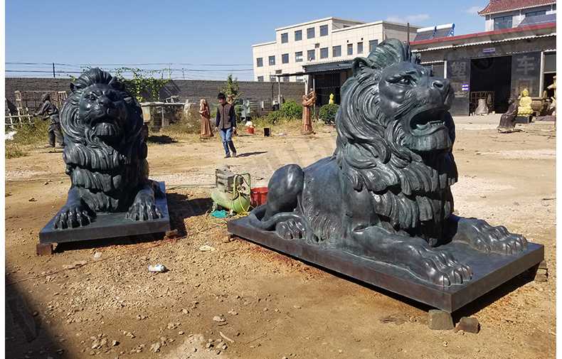 銅雕塑廠家，歐式銅獅子，匯豐銀行銅獅子