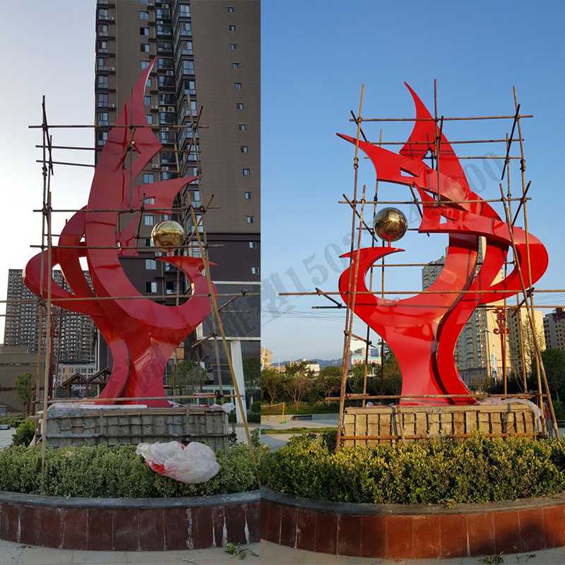 大型不銹鋼雕塑，不銹鋼鳳凰雕塑，小區(qū)不銹鋼景觀雕塑