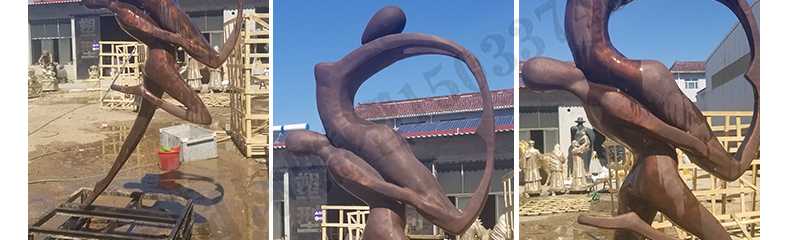 銅舞蹈人物雕塑，抽象男女人物雕塑，抽象跳舞人物銅雕塑