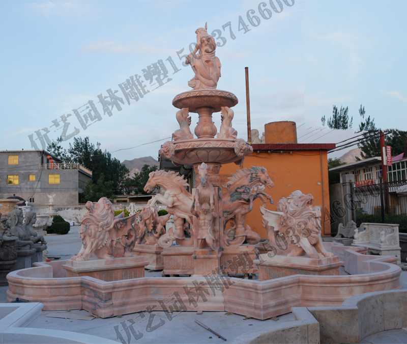 大理石景觀噴泉，歐式大型噴泉，石雕噴泉廠家