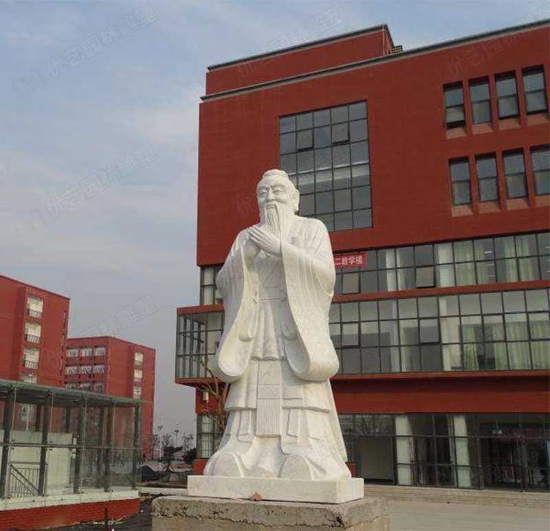 校園石雕孔子像，大理石孔子像