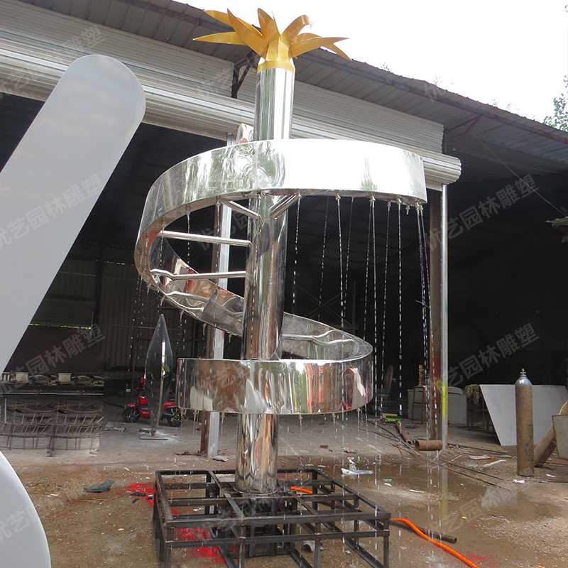 水景噴泉雕塑，不銹鋼雕塑廠家