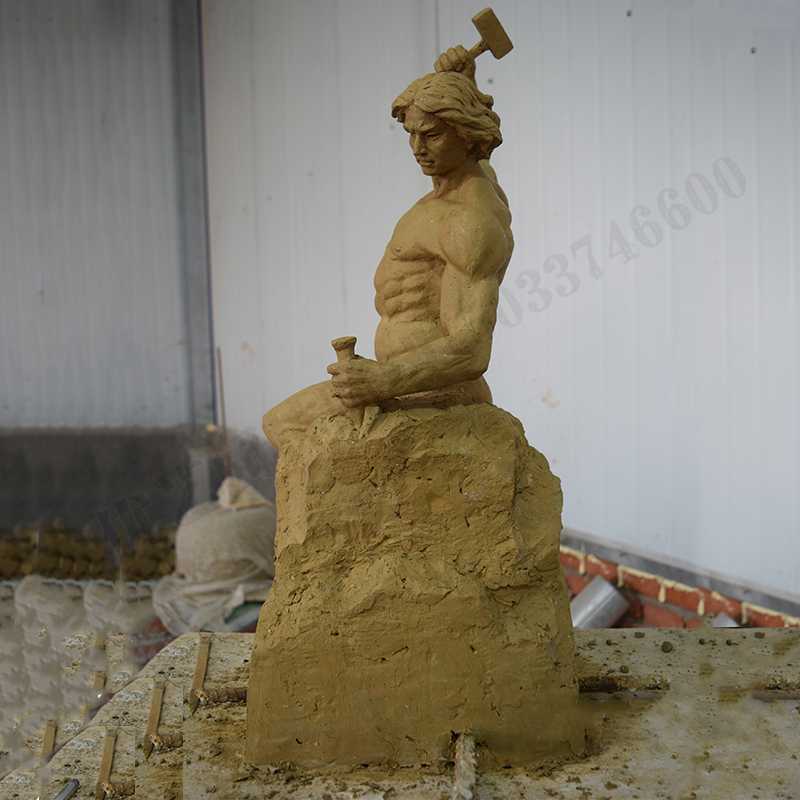 自我雕刻雕塑，自我雕刻擺件，雕刻自我