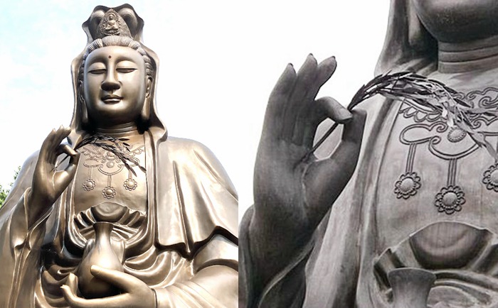 銅觀(guān)音雕像